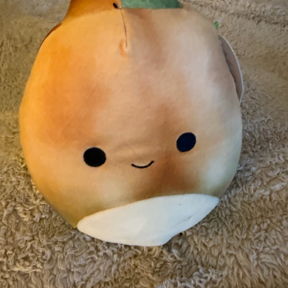 Squishmallows Orange and White Plush Toy